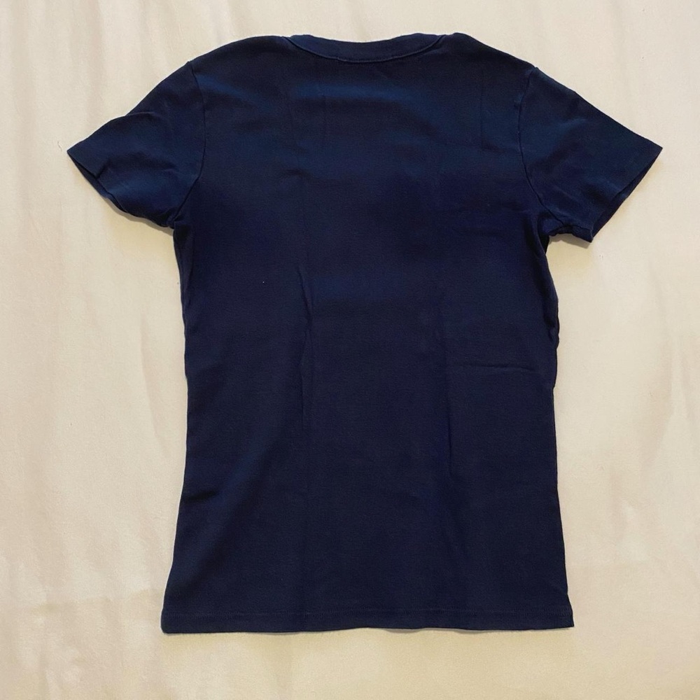 Navy Blue Brandy Melville Short Sleeve Shirt - Picture 3 of 3